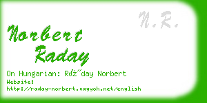 norbert raday business card
